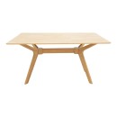 Τραπέζι Raffles pakoworld rubberwood με mdf σε φυσική απόχρωση 150x90x76εκ