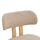 Καρέκλα Genoa pakoworld sonoma rubberwood και μπεζ ύφασμα 50x43x82εκ | Συσκευασία 2 τμχ