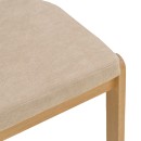 Καρέκλα Genoa pakoworld sonoma rubberwood και μπεζ ύφασμα 50x43x82εκ | Συσκευασία 2 τμχ