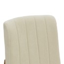 Σκαμπό μπαρ Dalby pakoworld καρυδί rubberwood και εκρού ύφασμα 50x45x102,5εκ | Συσκευασία 2 τμχ