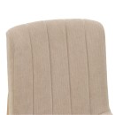 Σκαμπό μπαρ Dalby pakoworld sonoma rubberwood και μπεζ ύφασμα 50x45x102,5εκ | Συσκευασία 2 τμχ