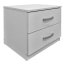 Κομοδίνο Athos pakoworld σε λευκή απόχρωση 48x40x41.5εκ