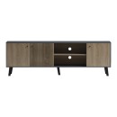 Έπιπλο τηλεόρασης Tuscany pakoworld sonoma-ανθρακί 180x41x51εκ
