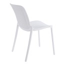 Καρέκλα Teragi στοιβαζόμενη pakoworld pp με UV protection λευκή 58x43.5x82εκ