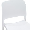Καρέκλα Fenxy pakoworld pp σε λευκή απόχρωση 38x42x77εκ