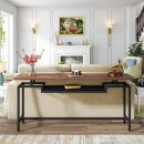 Κονσόλα Onole pakoworld σε καρυδί - μαύρο μέταλλο 180x35x82εκ