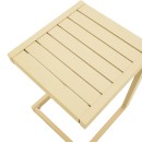 Τραπέζι Aether pakoworld cappuccino αλουμίνιο 37.5x36.5x53εκ