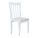 Καρέκλα Houston pakoworld rubberwood σε λευκή απόχρωση 40x49x94εκ | Συσκευασία 2 τμχ