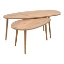Τραπέζι σαλονιού Monty pakoworld 2 τεμ. σε oak απόχρωση 116x46x46εκ