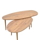 Τραπέζι σαλονιού Monty pakoworld 2 τεμ. σε oak απόχρωση 116x46x46εκ