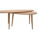 Τραπέζι σαλονιού Monty pakoworld 2 τεμ. σε oak απόχρωση 116x46x46εκ