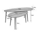 Τραπέζι σαλονιού Monty pakoworld 2 τεμ. σε oak απόχρωση 116x46x46εκ