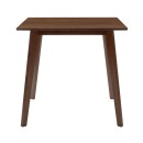 Tραπεζαρία Benson - Toto pakoworld σετ 5τμχ καρυδί - ύφασμα μπεζ 80x80x75εκ