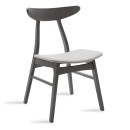 Tραπεζαρία Benson - Orlean pakoworld σετ 5τμχ rustic grey-ύφασμα γκρι 120x75x75εκ