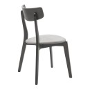 Tραπεζαρία Benson - Toto pakoworld σετ 5τμχ rustic grey - ύφασμα γκρι 120x75x75εκ