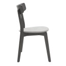 Tραπεζαρία Benson - Toto pakoworld σετ 5τμχ rustic grey - ύφασμα γκρι 120x75x75εκ