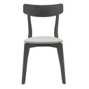Tραπεζαρία Benson - Toto pakoworld σετ 5τμχ rustic grey - ύφασμα γκρι 120x75x75εκ