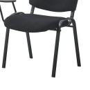 Καρέκλα συνεδρίου με αναλόγιο Lector pakoworld μαύρο 54x54x78εκ