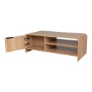 Τραπέζι σαλονιού Kelba pakoworld mdf σε φυσική απόχρωση 100x50x35,5εκ