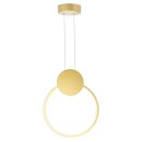 Φωτιστικό οροφής Ganden pakoworld led χρυσό μεταλλικό Φ26,5x20εκ