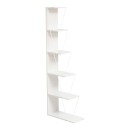 Βιβλιοθήκη mini Tars pakoworld λευκό 100x22x150εκ