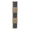 Βιβλιοθήκη Cubik pakoworld sonoma- ανθρακί 35x30x161εκ