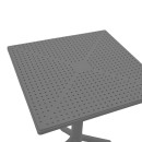 Τραπέζι Groovy pakoworld pp διατρητο ανθρακί 60x60x76εκ