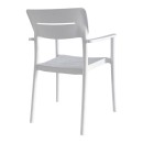Πολυθρόνα Pilma pakoworld λευκό PP 57x54x82εκ