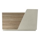 Γραφείο reception Kalu pakoworld σε oak-μπεζ απόχρωση 180x60x105εκ