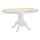 Τραπεζαρία Dallan Lars pakoworld 5τεμ λευκό rubberwood Φ100(+38)x100x75εκ