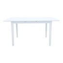 Τραπεζαρία Dallan Mabor pakoworld 5τεμ λευκό rubberwood 120-150x80x73,8εκ