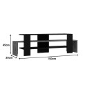 Έπιπλο τηλεόρασης Lenour pakoworld sonoma με μαύρο 150x35x45εκ