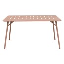 Τραπέζι Moraja pakoworld terracotta μέταλλο 140x80x72εκ