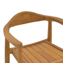 Πολυθρόνα Ganny pakoworld teak ξύλο σε φυσική απόχρωση 59x56x71εκ