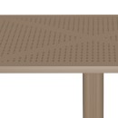 Τραπέζι Groovy pakoworld διατρητο pp cappuccino 80x80x74εκ