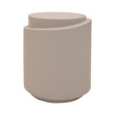 Βοηθητικό τραπέζι Fortox pakoworld MGO cappuccino Φ40x49.5εκ