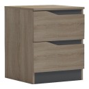Κομοδίνο Verena pakoworld sonoma-ανθρακί 40x40x50εκ