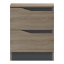 Κομοδίνο Verena pakoworld sonoma-ανθρακί 40x40x50εκ