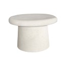 Τραπέζι σαλονιού Herona pakoworld mdf λευκό Φ60x40εκ
