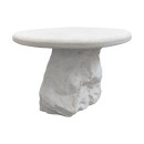 Τραπέζι σαλονιού Zinol pakoworld mdf-polyresin λευκό Φ60x41εκ
