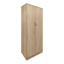Ντουλάπα δίφυλλη Athos pakoworld σε Sonoma απόχρωση 80x42x180εκ