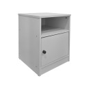 Κομοδίνο Lenea pakoworld λευκό 40x40x50εκ