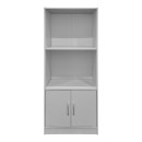 Βιβλιοθήκη Tekaro pakoworld λευκή 60x30x120εκ