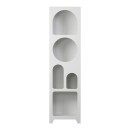 Βιβλιοθήκη Emersi pakoworld mdf σε λευκή απόχρωση 48x35x180εκ