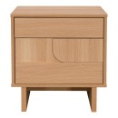Κομοδίνο Jenfia pakoworld mdf σε φυσική απόχρωση 48x39x50,5εκ