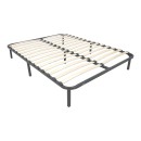 Κρεβάτι-υπόστρωμα Amaso pakoworld μεταλλικό μαύρο 160x200x28εκ