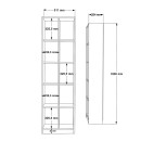 Βιβλιοθήκη Oteca 10θέσεων pakoworld oak 51.1x25.4x180εκ