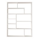 Βιβλιοθήκη Decora pakoworld σε λευκη απόχρωση 90x22x123.6εκ