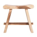 Σκαμπό Saddle pakoworld suar ξύλο σε φυσική απόχρωση 50x30x50εκ