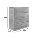 Συρταριέρα Kuanger pakoworld mdf σε καρυδί απόχρωση 80x40x89εκ